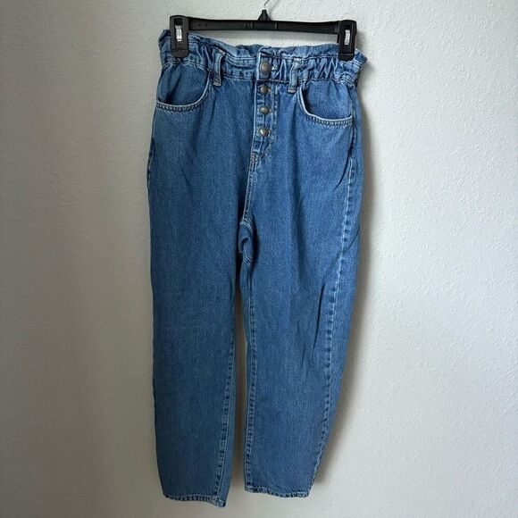Zara High Rise Paperbag Ankle Jeans Size 2 - Picture 2 of 6